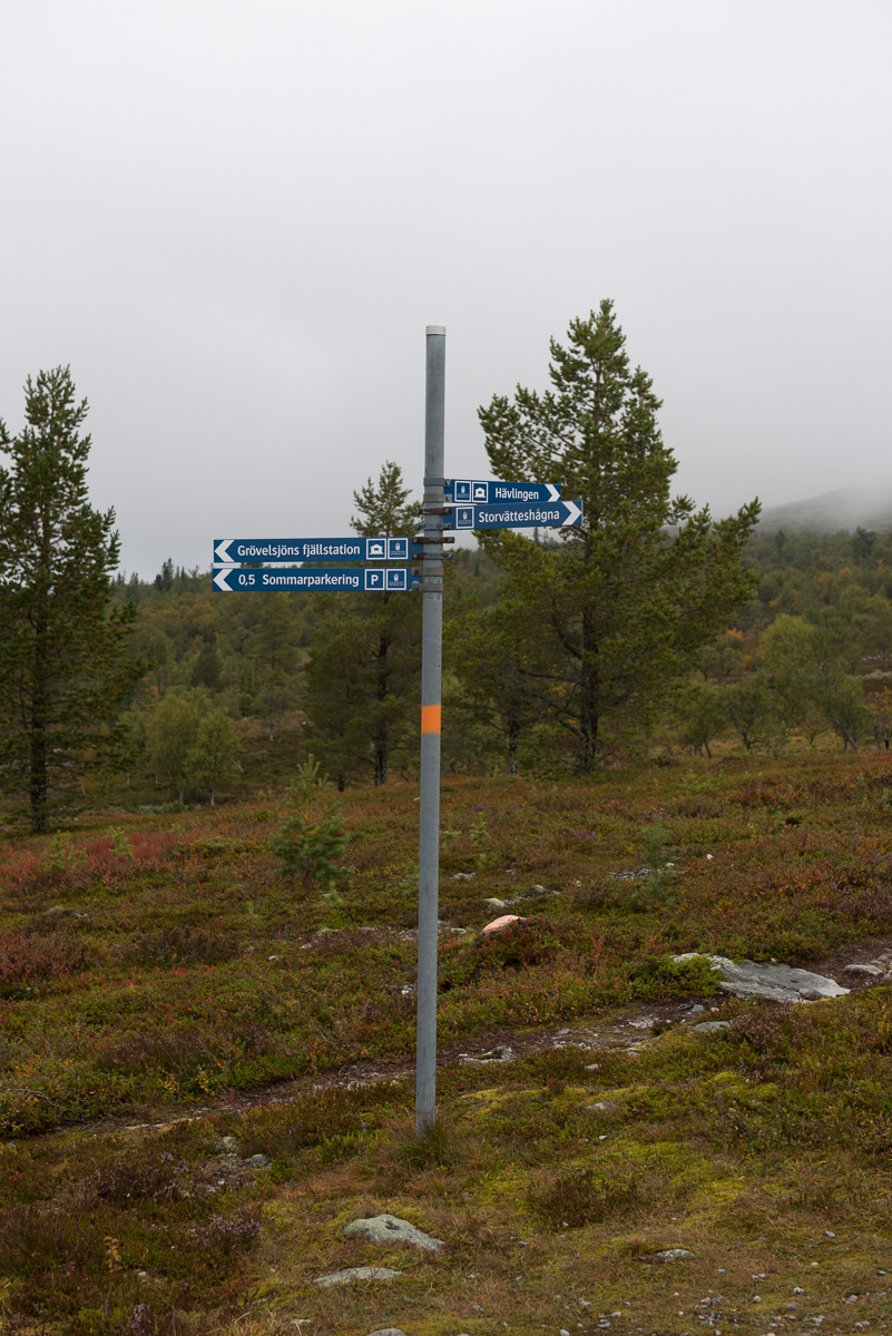 På väg upp i Långfjällets naturreservat